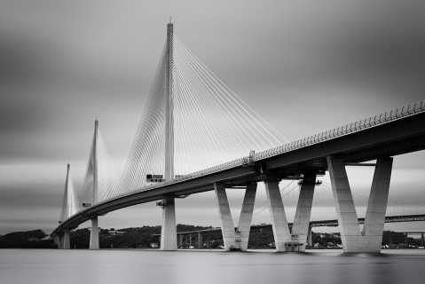 Queensferry Crossing Black and White