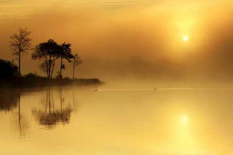 Loch Ard morning glow