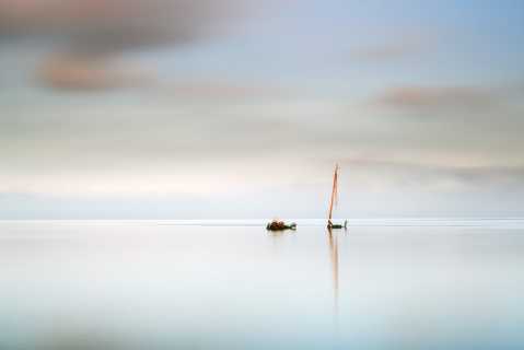 Flat calm shipwreck - Ayrshire coast Sunrise