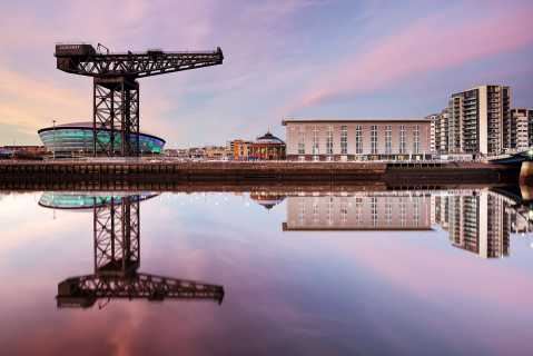 Clyde waterfront reflection at Sunset