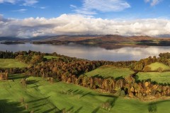 Loch Lomond aerial view Panorama